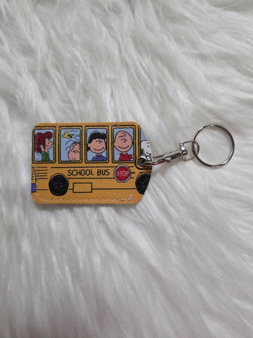 Peanuts School Bus Keychain